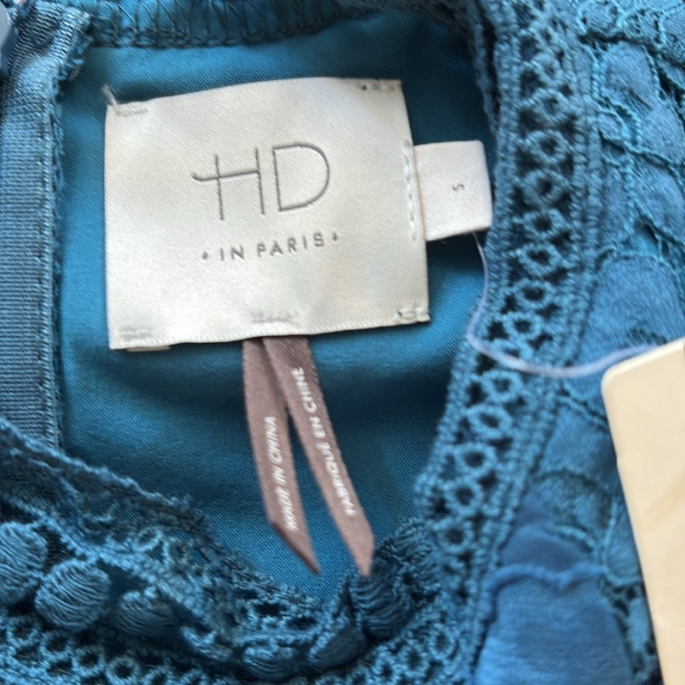 Anthropologie HD in Paris Teal Enid Swing Dress - Picture 5 of 6